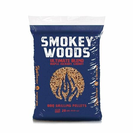 SMOKY WOODS Smokey Woods Hardwood Pellets All Natural Cherry/Hickory/Maple 20 lb J053